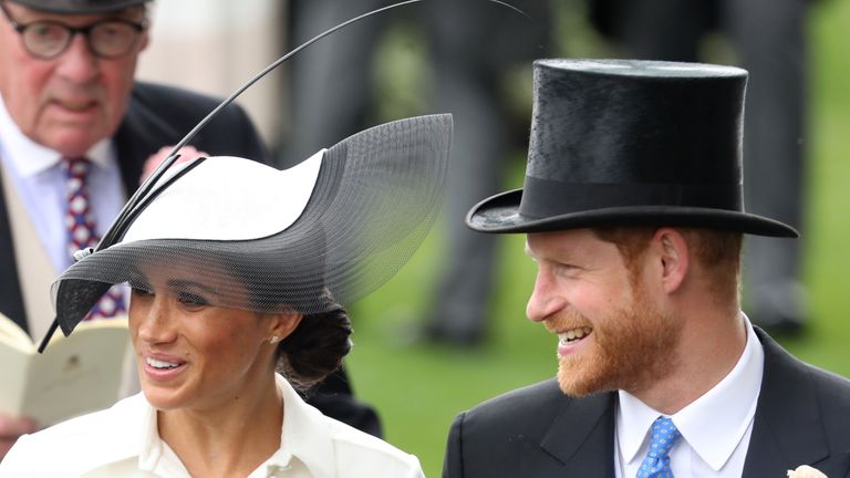 Meghan and Harry attend Ascot Racecourse
