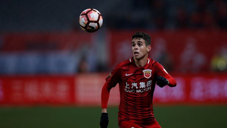 Oscar moved to Shanghai SIPG from Chelsea