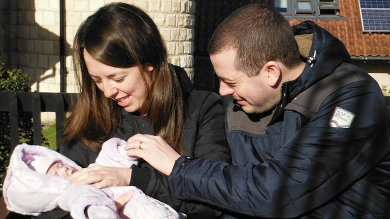 Parents Pete and Amanda Ridgwell from York joined a campaign to boost donations after their six week old daughter Emily died in a hospice
