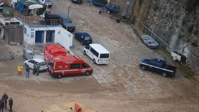 Emergency services at the scene. Pic: Jornal O Ericeira