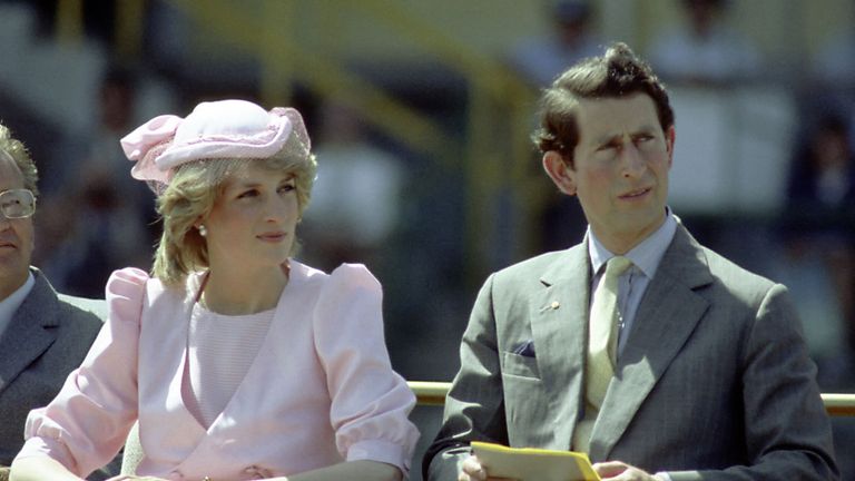 Princess Diana And Prince Charles on their first royal Australian tour in 1983 in Newcastle, Australia