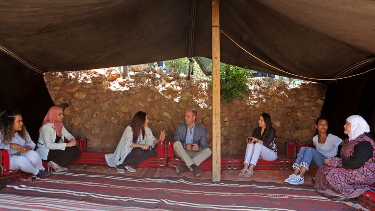 William at the Princess Taghrid Institute for Development and Training in Jordan