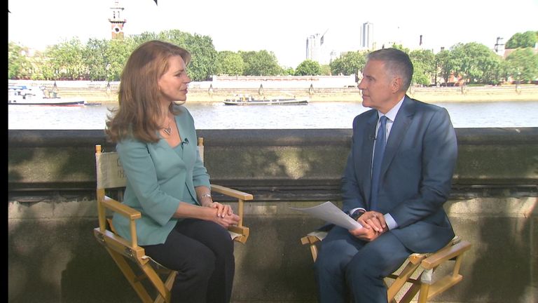 Queen Noor of Jordan and Dermot Murnaghan