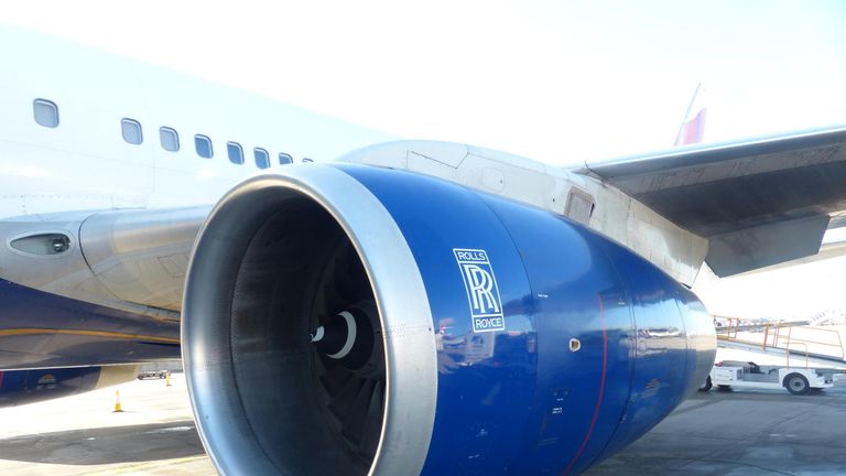 British Airways Airbus with Rolls Royce jet engine