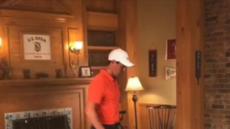 Rory McIlroy demonstrates his ball skills ahead of the FIFA World Cup