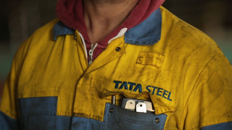 he Tata Steel steel plant at Port Talbot