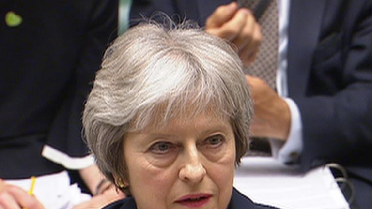 Theresa May&#39;s stoney-faced response to Jeremy Corbyn on Brexit