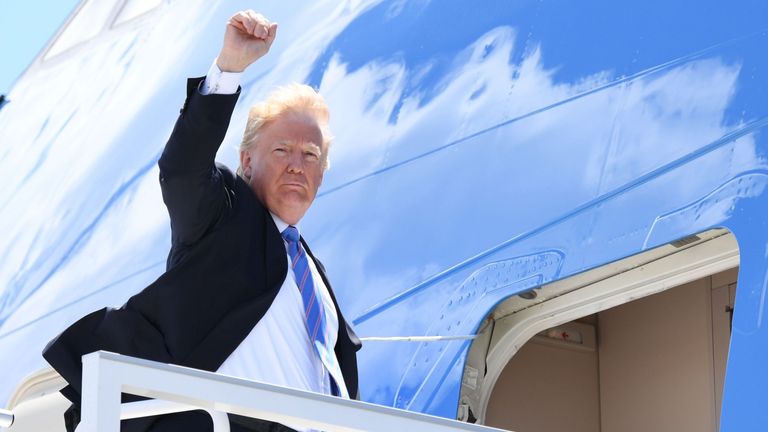 President Trump has left for Singapore