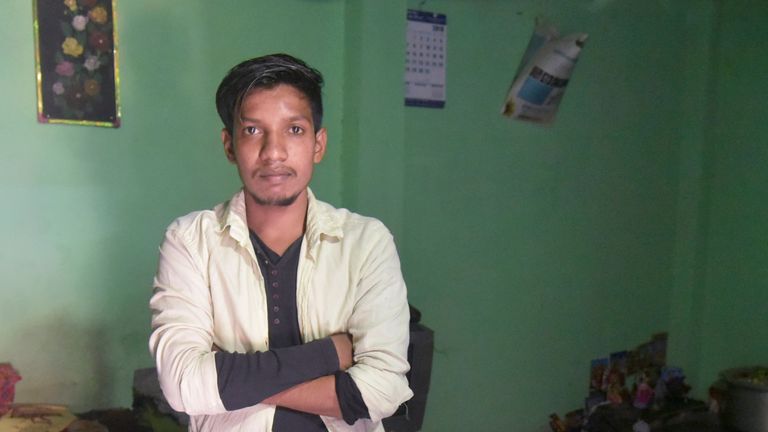 Satish Bhaykre, 21, who was beaten by a mob