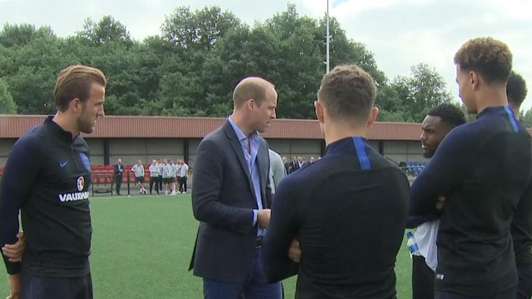 The Duke of Cambridge has praised England defender Danny Rose for revealing he had depression.
