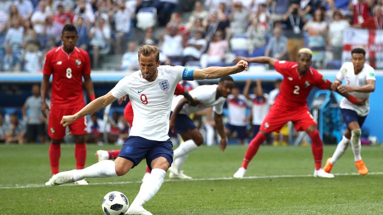 Harry Kane scores from the penalty spot
