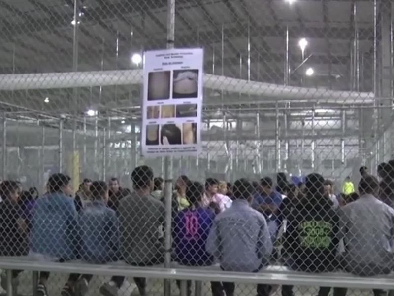 Hundreds of lone children in cages in US Border 'prison' | Trump News | Sky News