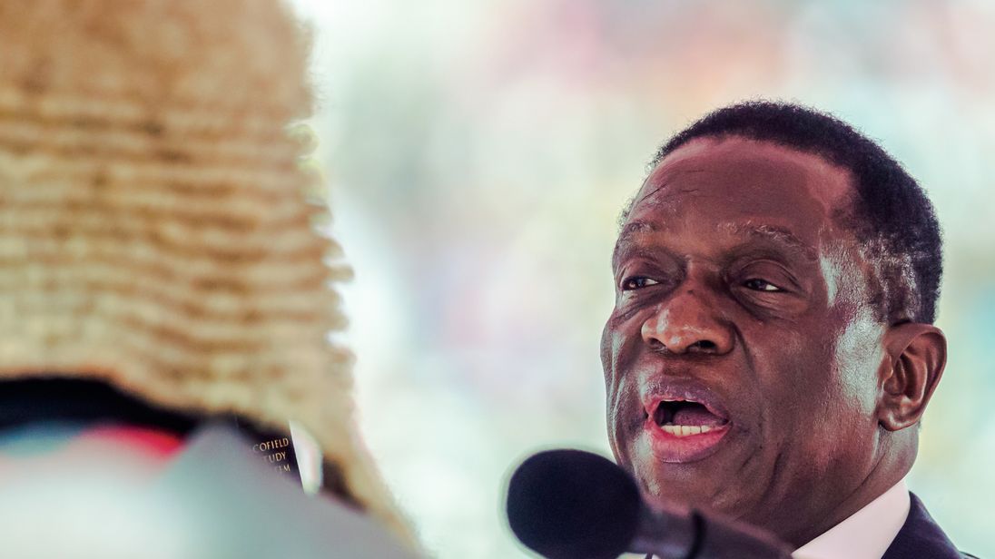 Zimbabwean President Emmerson Mnangagwa