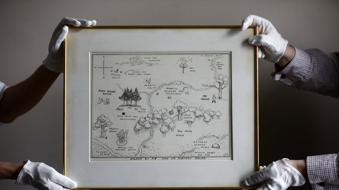Original 1926 Winnie-the-Pooh illustrated map breaks auction record at £430000