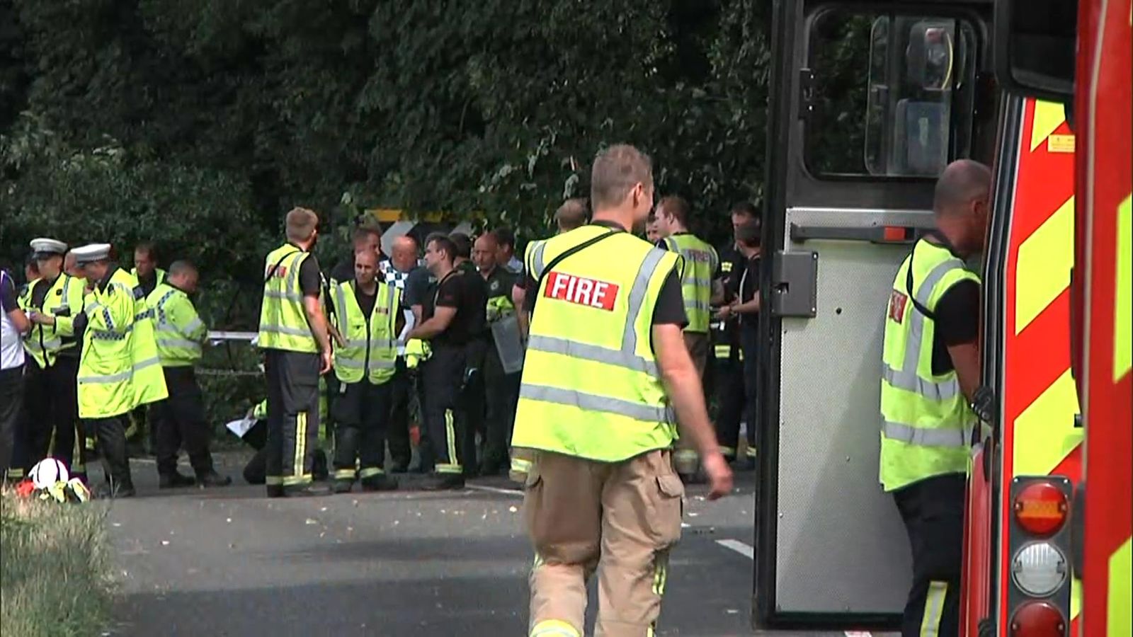Eleven injured in double-decker bus crash in Oakley, Hampshire | UK News |  Sky News