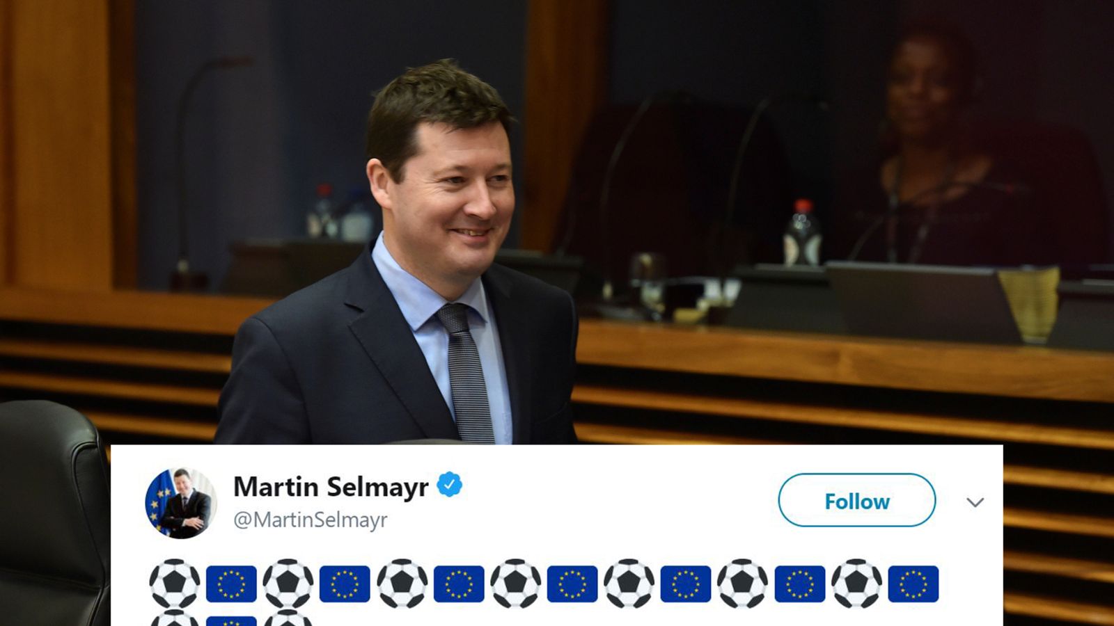 'Brexit nemesis' gloats at England loss in EU tweet