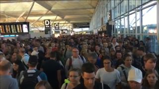   Delays in Stansted caused chaos on Saturday morning 