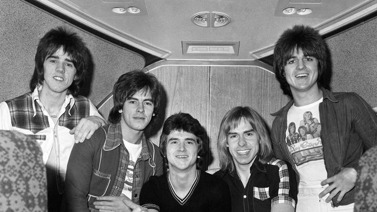 Alan Longmuir (second from the left) pictured with the Bay City Rollers in 1975