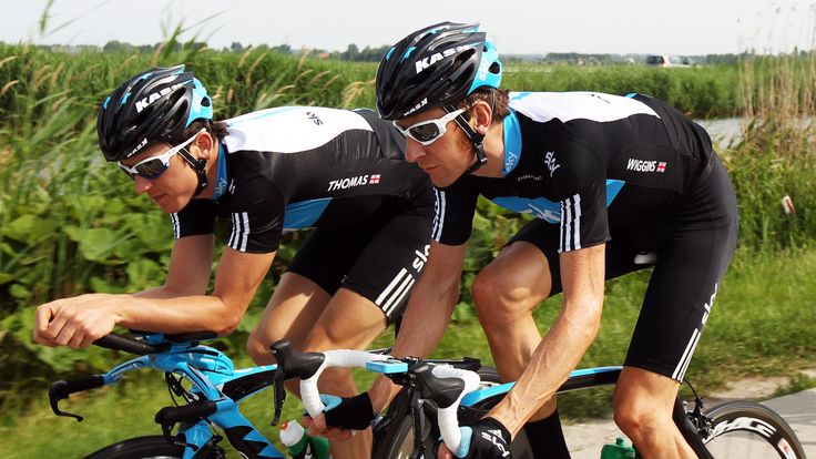 Thomas and Bradley Wiggins (right) were two of the first members of Team Sky