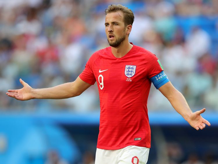 Harry Kane shows his frustration during the World Cup third-place play-off