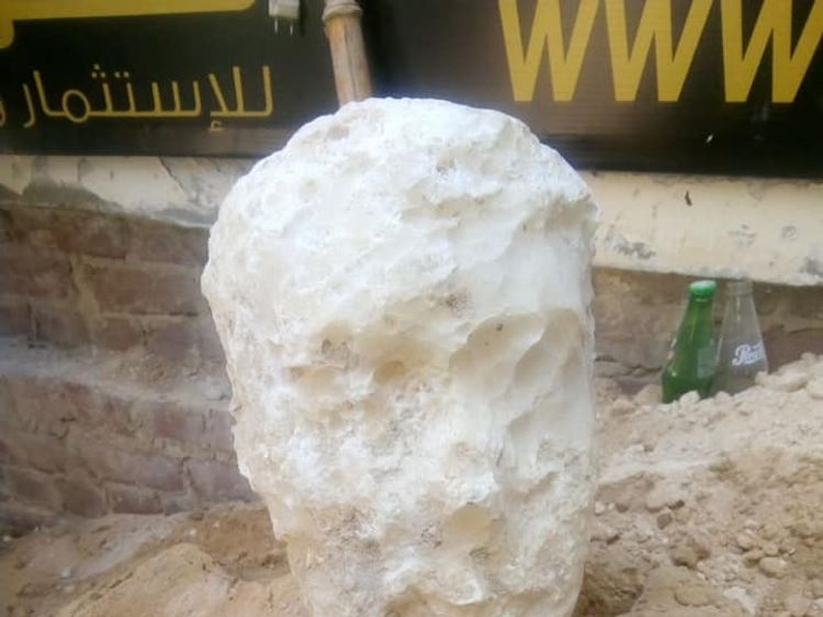The alabaster head. Pic: Egyptian Antiquities Ministry