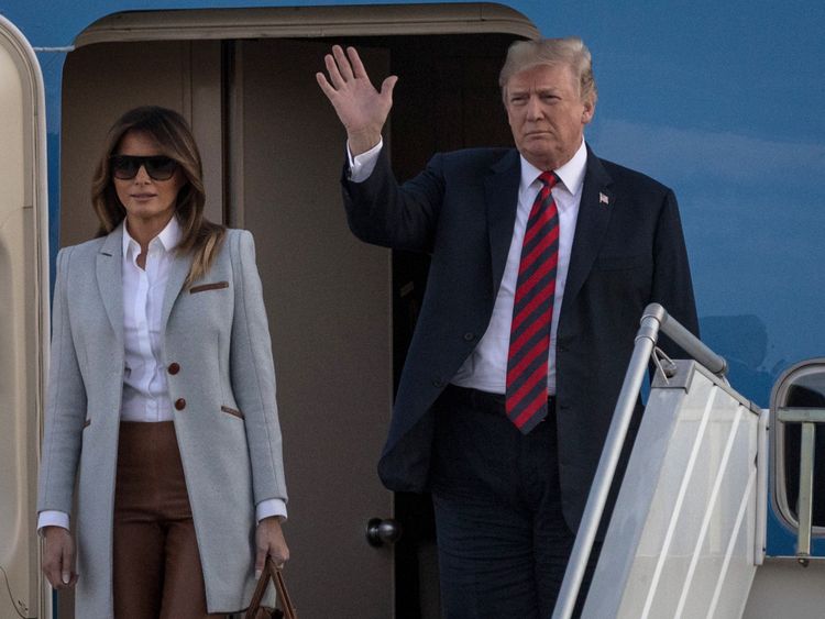 Donald and Melania Trump have arrived in Helsinki