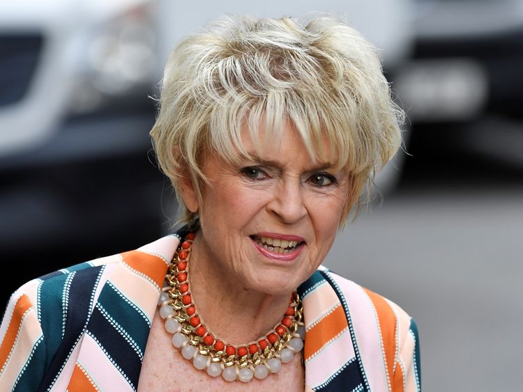 Presenter Gloria Hunniford was at the High Court to support Sir Cliff