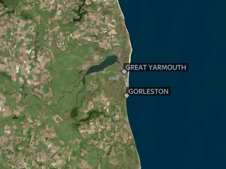 The incident happened on a popular Norfolk beach