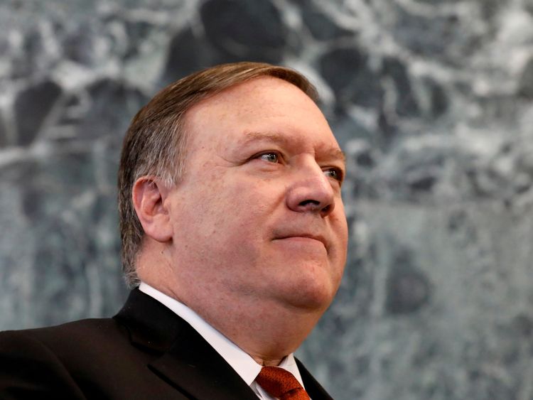 U.S. Secretary of State Mike Pompeo holds a press briefing at U.N. headquarters in New York City, New York, U.S., July 20, 2018. REUTERS/Brendan McDermid/File Photo