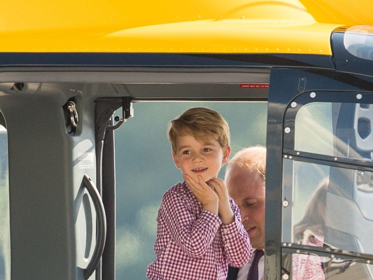 Like his father, Prince George loves flying
