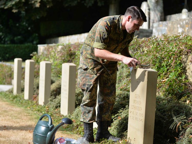 German Officer Captain Sebastian Kühne from Allied Rapid Reaction Corps based in Gloucester. Pic: Allied Rapid Reaction Corps