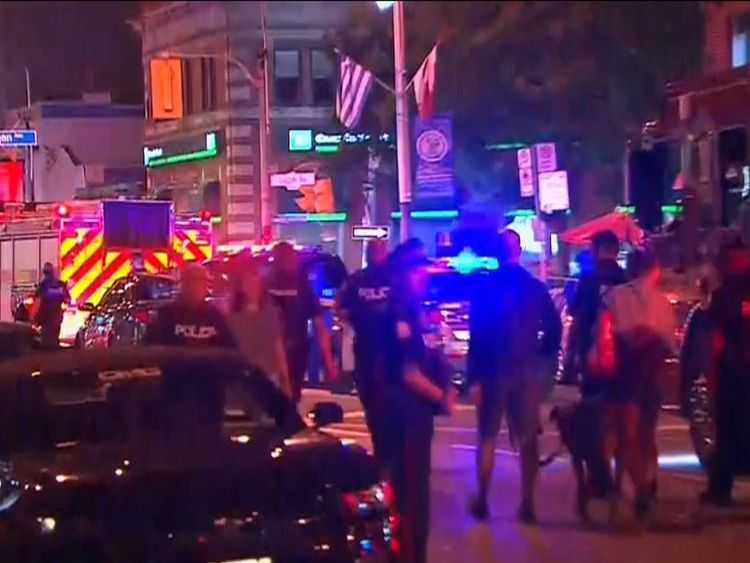 Scene of shooting in Toronto. Pic: CTV