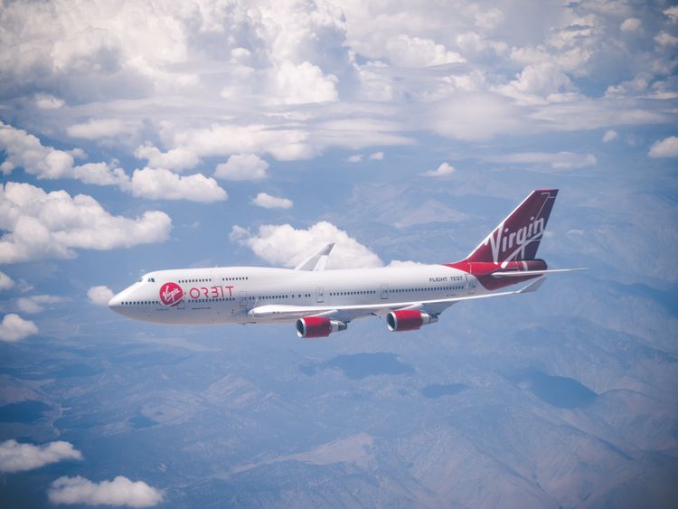 Virgin Orbit's aircraft 'Cosmic girl'