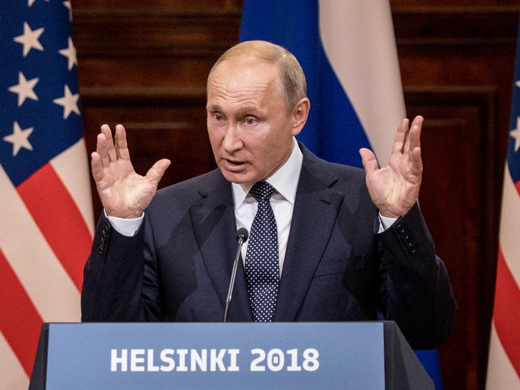 Vladimir Putin has denied Russian involvement in the novichok poisonings in Wiltshire
