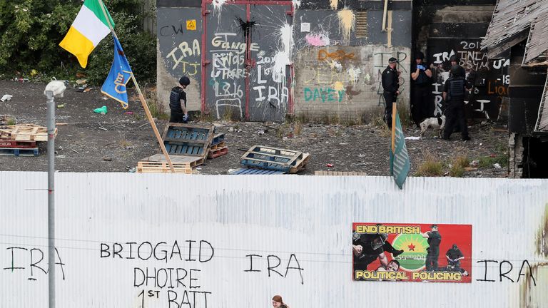 Youths in the city's Bogside threw petrol bombs at police and random passing vehicles and also lit a fire on a main flyover