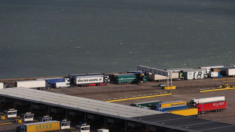 The lorries would go to one port for a check and then be moved over to prevent queues