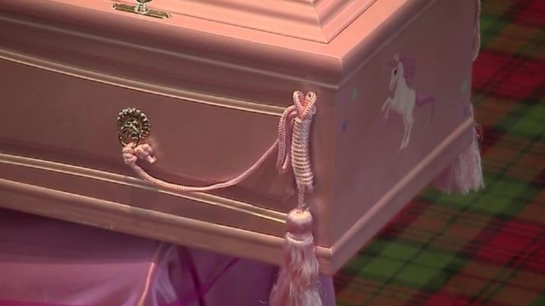 There was also a picture of a unicorn on Alesha's coffin