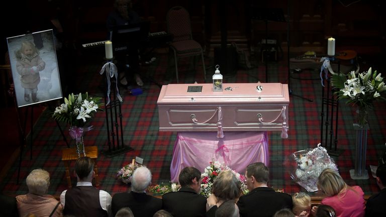 There were tearful tributes to Alesha at her funeral