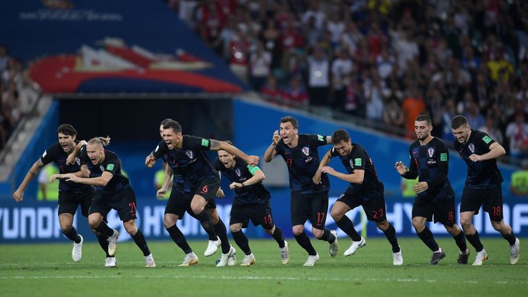Croatia after they beat Russia on penalties during their quarter final match
