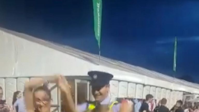 Policeman gets in to the groove at Irish festival
