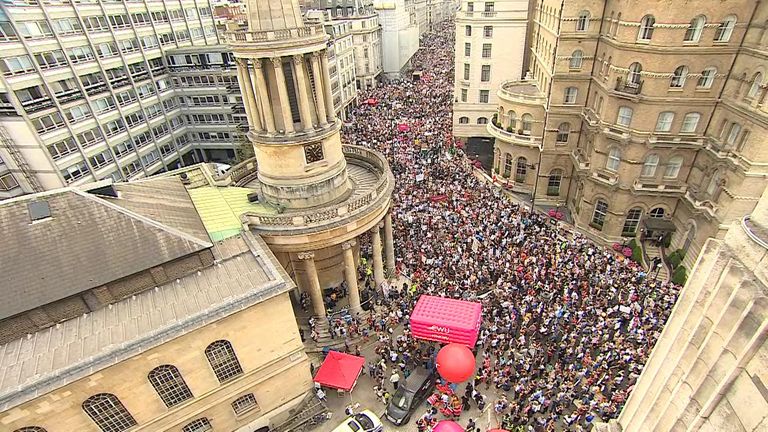 Anti-Trump protests in London 