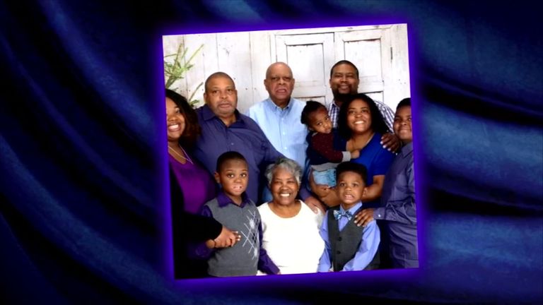 Eight of the nine Coleman family members who are believe to have died. Tia Coleman (far left) and her nephew (far right) survived.