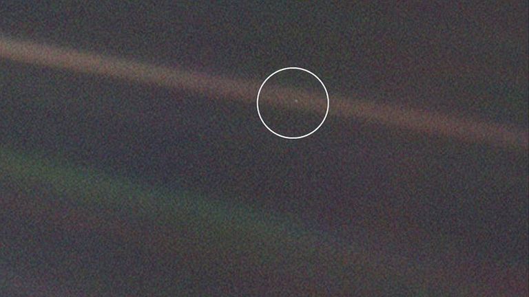 The Earth as a pale blue dot, from Neptune