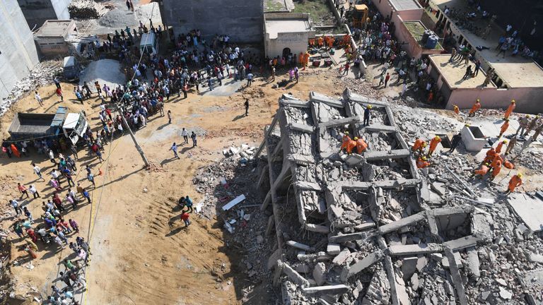 At Least Three Dead As Building Collapses 'like A Matchbox' In India ...