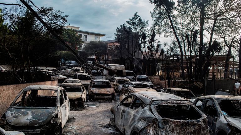 Greece wildfires: 74 dead in 'unspeakable tragedy' | World News | Sky News