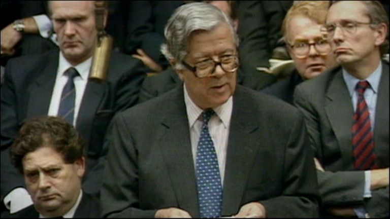 Geoffrey Howe&#39;s resignation speech to the Commons in 1990