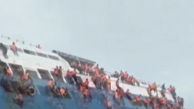 Rescue Launched To Save Passengers From Sinking Ferry