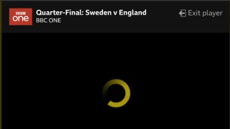 BBC iPlayer crashed just before England won 2-0 against Sweden