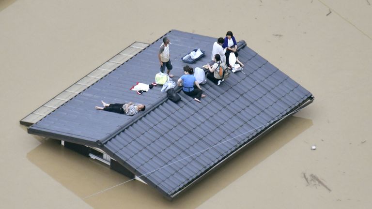 Residents stranded in southern Japan