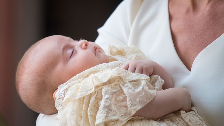 Prince Louis is to be christened today